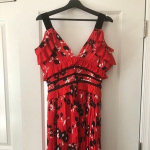 NEW with Tags! HAUTE ROUGE Red Floral Dress